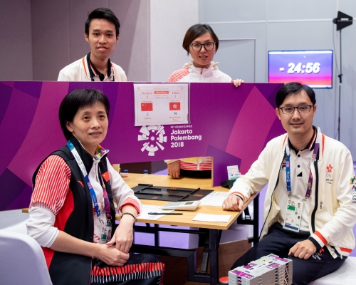 港隊於超級混合團體賽決賽不敵中國,摘下銀牌。相片由港協暨奧委會提供