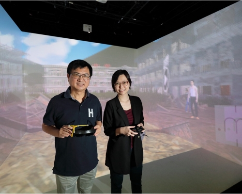恒大構建全港首個虛擬災難採訪教學互動實境。恒大圖片
