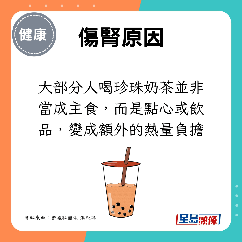 珍珠奶茶是點心或飲品，變成額外的熱量負擔