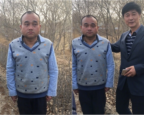 廣州醫生譚秦東(藍衫)被拘留3個月獲釋。網上圖片