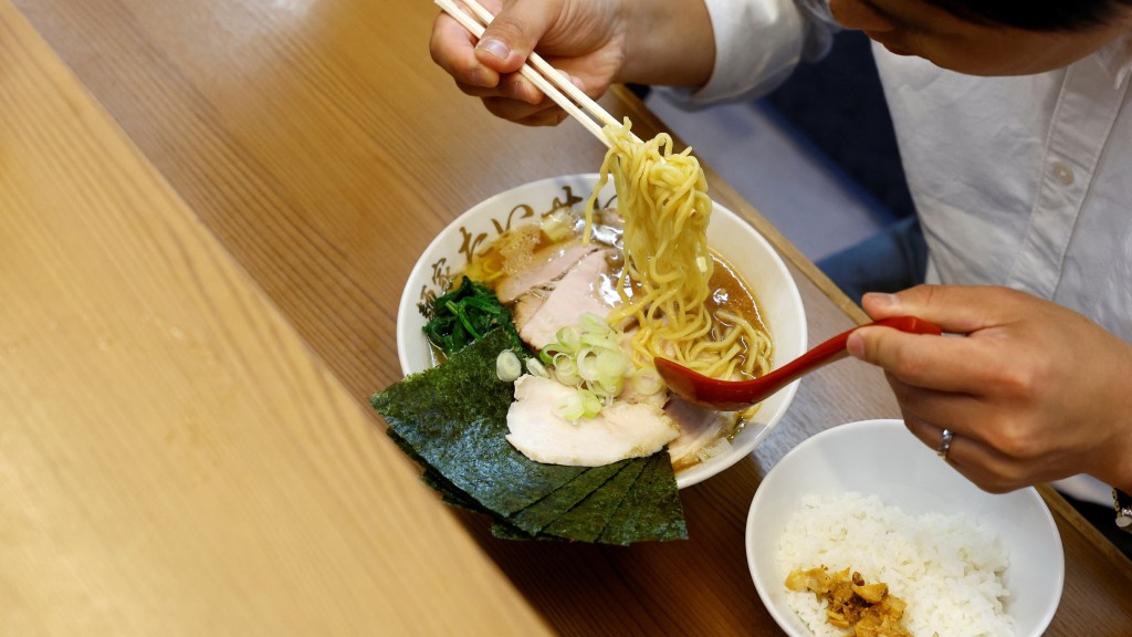 日本人愛將拉麵當作午餐主食或宵夜。 路透社