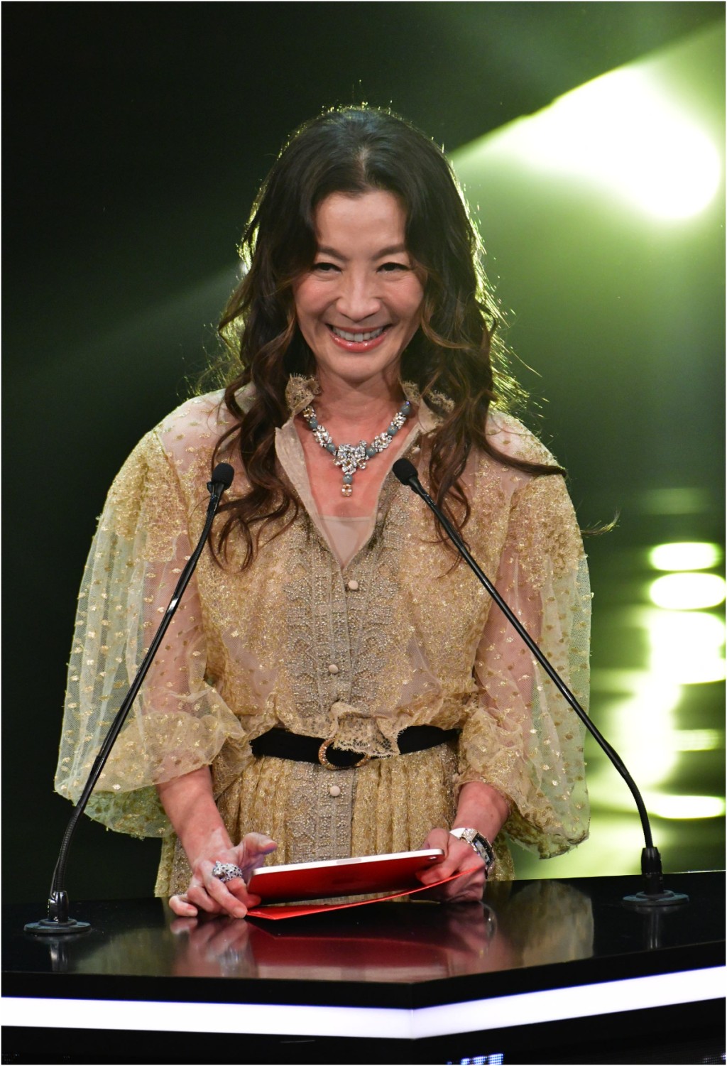 由杨紫琼颁发新演员奖。
