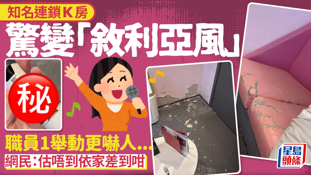 知名連鎖K房驚變「敘利亞風」!爛咪爛梳化「地獄級」體驗 職員1舉動更嚇人......