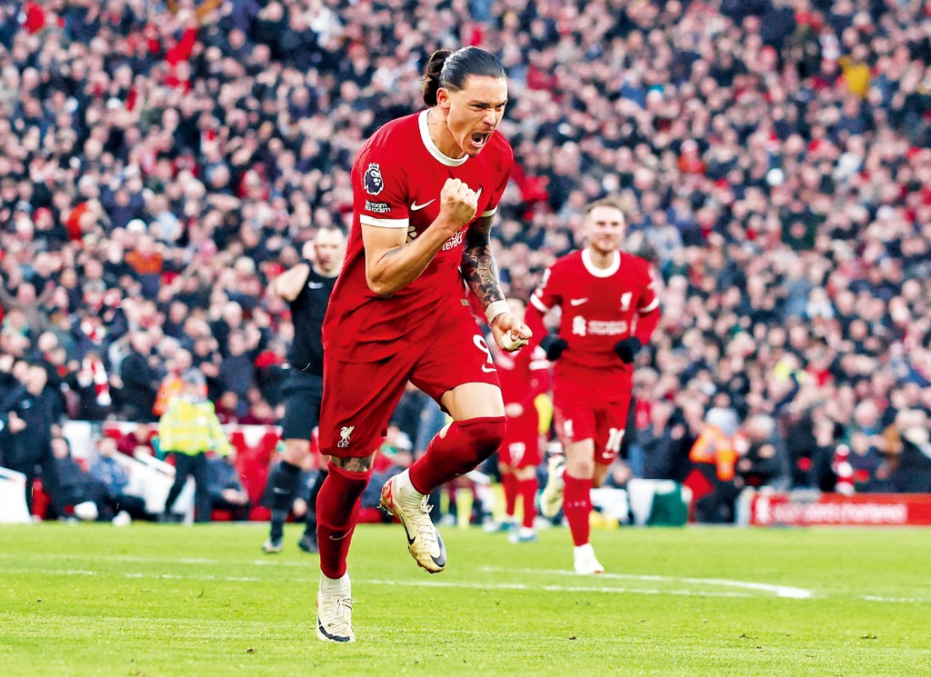 利物浦前鋒達雲紐尼斯