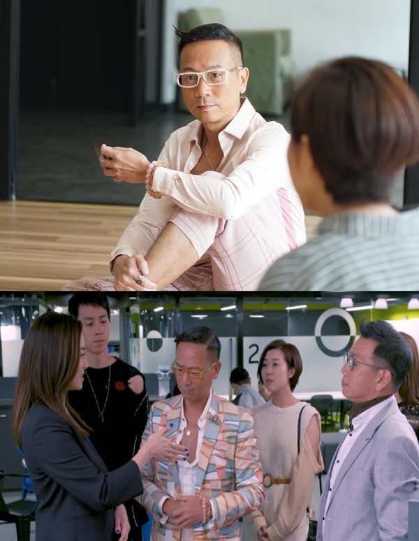 陳國邦在ViuTV劇集《娛樂風雲》飾演娛樂公司高層,造型突出。 陳國邦在ViuTV劇集《娛樂風雲》飾演娛樂公司高層,造型突出。