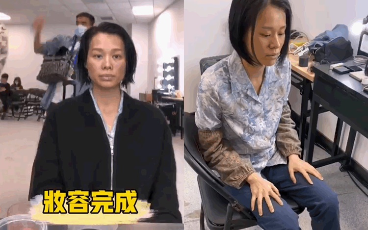 杏兒為演村姑打造妝容。