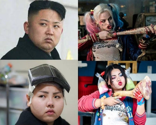 泰女扮「金正恩」小丑女超神似。網上圖片