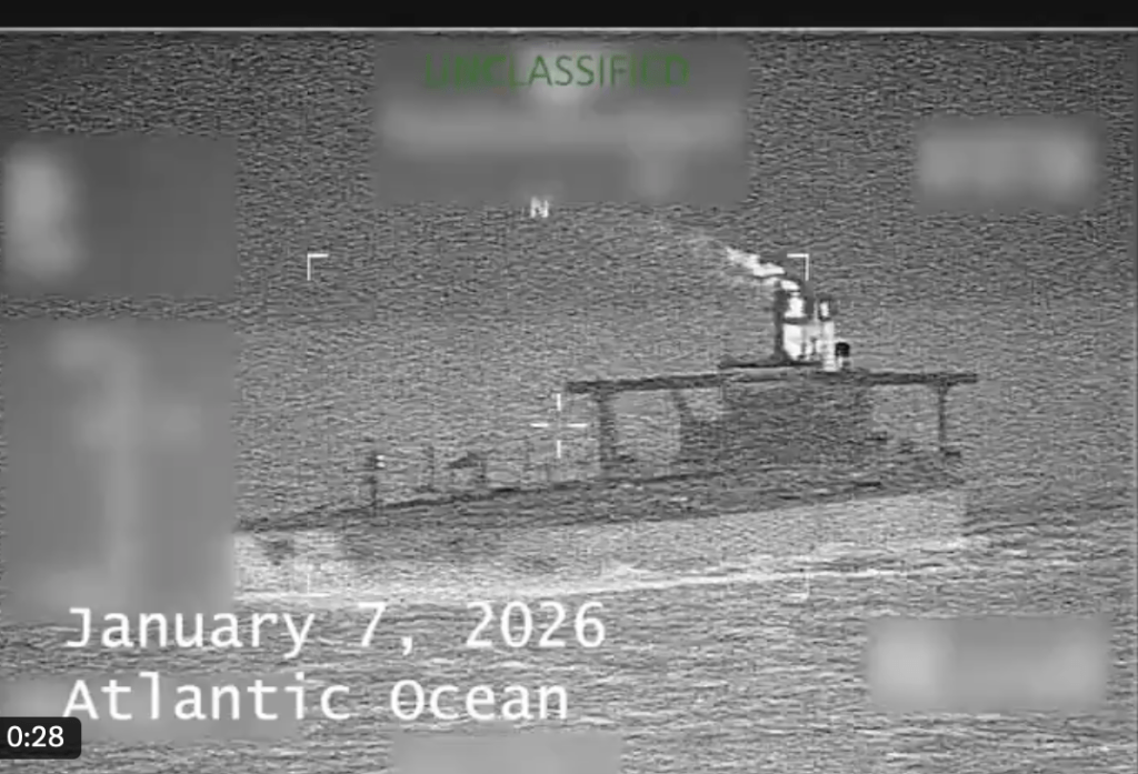 美國南方司令部在社交媒體發布發現「索菲亞號」（M/T Sophia）的影片。X@Southcom