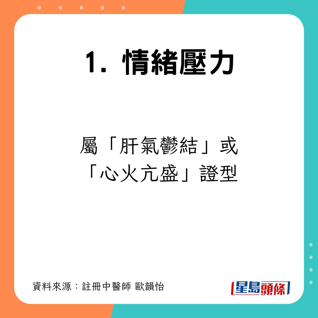 「肝氣鬱結」或「心火亢盛」證型