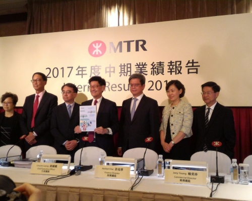 港鐵下午舉行中期業績報告記者會。