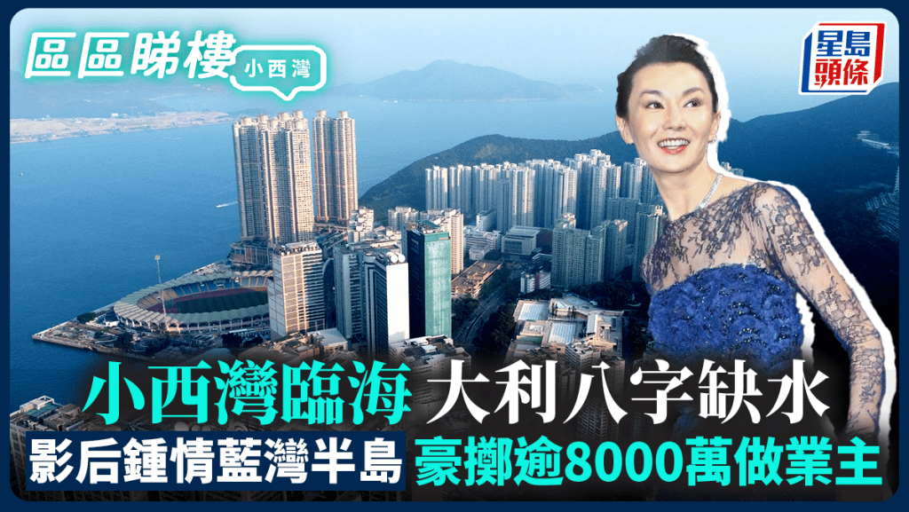 小西灣臨海 大利八字缺水 影后鍾情藍灣半島 豪擲逾8000萬掃5伙｜區區睇樓