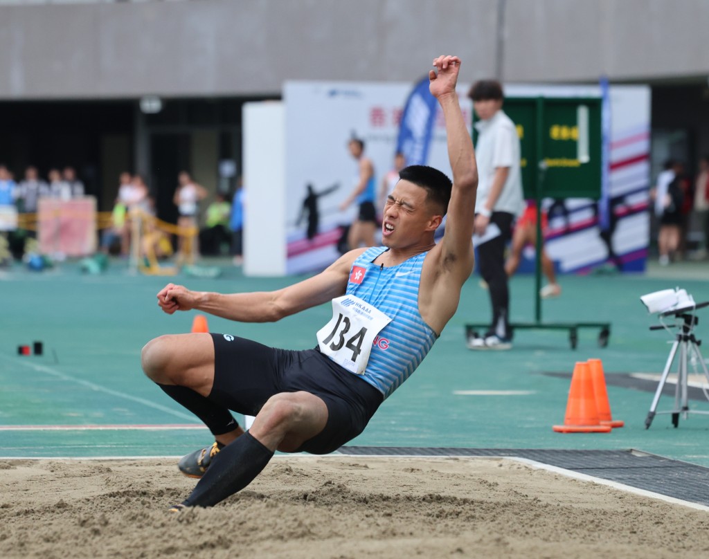 香港「跳遠王子」陳銘泰以7米75取得第2名。
