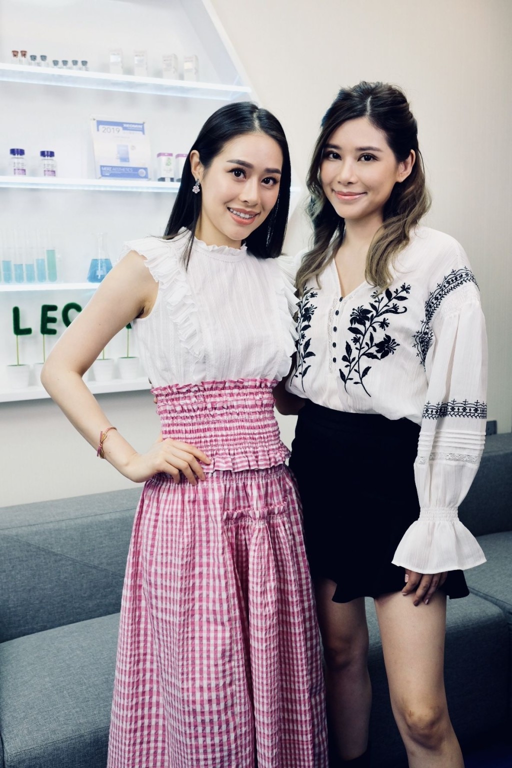 唐貝詩和妹妹經常互相分享保養心得。