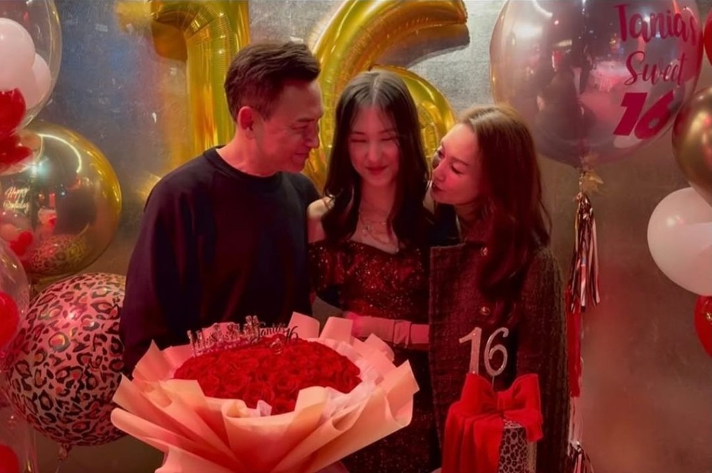 郭可盈一家三口的溫馨合照,幸福滿瀉。 郭可盈一家三口的溫馨合照,幸福滿瀉。