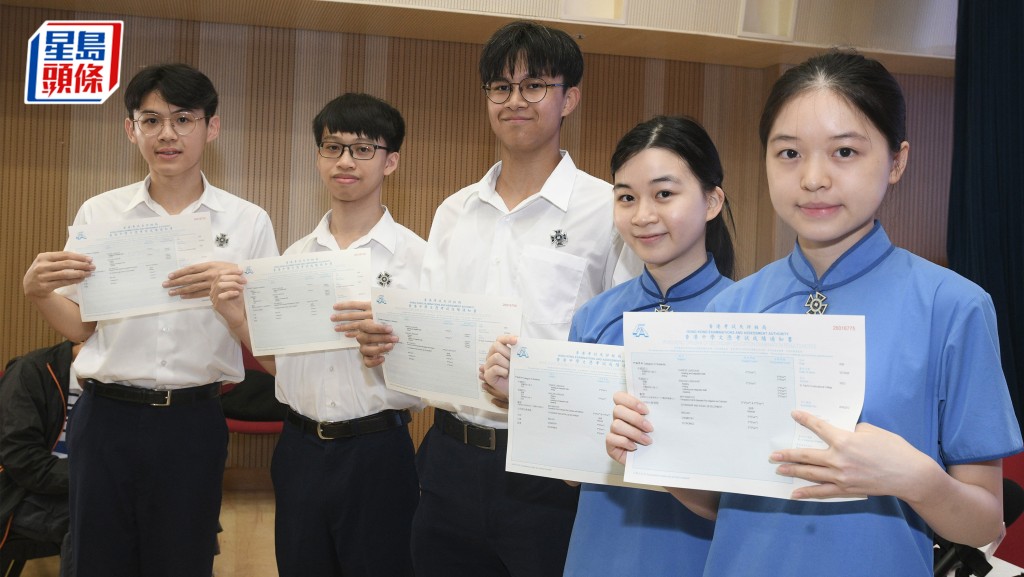 (左起)王繹嘉、陳凱然、馬端行、蔡善行及莊以臨 