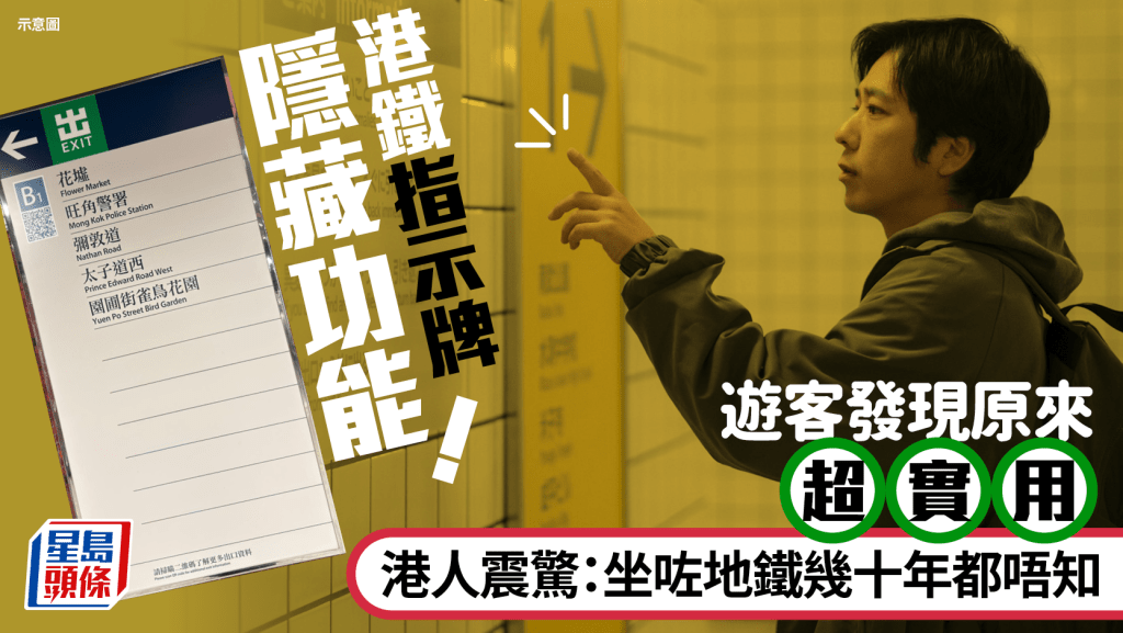 台遊客發現港鐵指示牌隱藏功能！簡單2步顯示自選導航點 港人震驚：坐咗地鐵幾十年都唔知