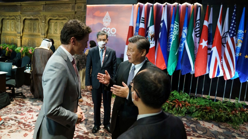 习近平在印尼峇里岛的20国集团（G20）峰会公开训斥杜鲁多。 路透社