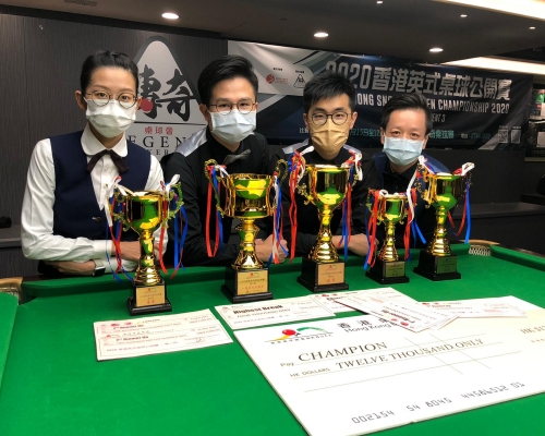 香港英式桌球公開賽完成第三站，吳安儀摘走季軍。 香港桌球總會圖片