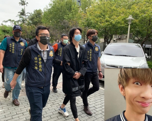 台灣前Youtuber朱玉宸涉嫌製造女星換臉成人片而被捕。 （網上圖片）