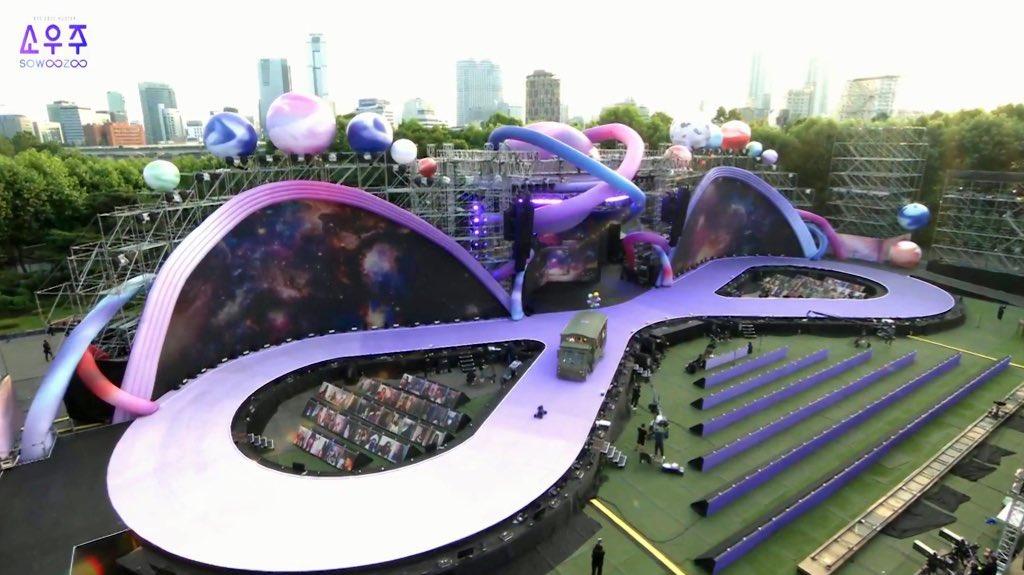 小宇宙場景,舞台是一個8字配合8周年紀念。