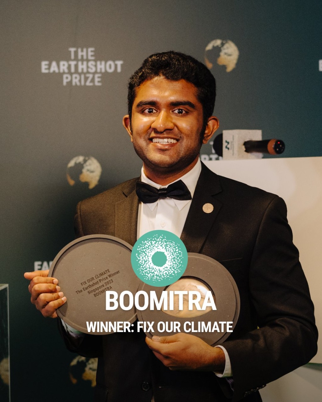 「共同解決氣候問題獎」得獎者：國際土壤碳市場Boomitra。 X