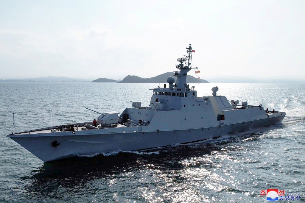 北韩海军东海舰队近卫水面舰。路透社