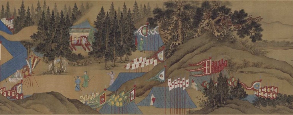 仇英（約1494–1552年） 臨蕭照高宗瑞應圖* 明，十六世紀中期 絹本設色手卷