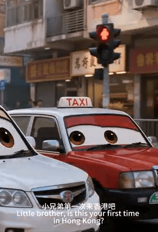 到香港後遇到一輛的士「龍哥」，在交談中，粵車分享自己憂心的地方。