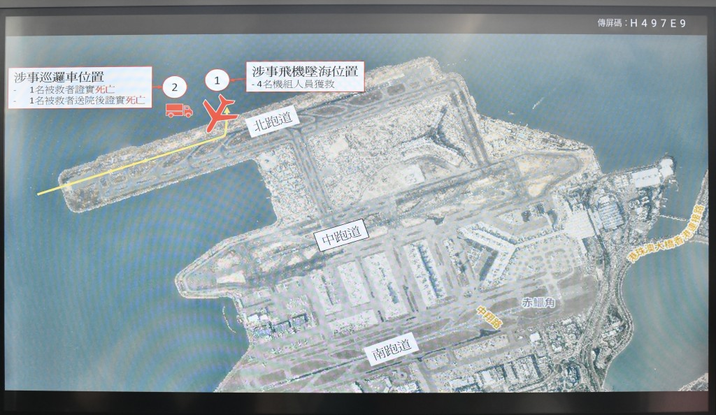 機管局代表補充,巡邏車負責巡邏北跑道海岸線,在圍網以外位置,與跑道有安全距離。 機管局代表補充,巡邏車負責巡邏北跑道海岸線,在圍網以外位置,與跑道有安全距離。