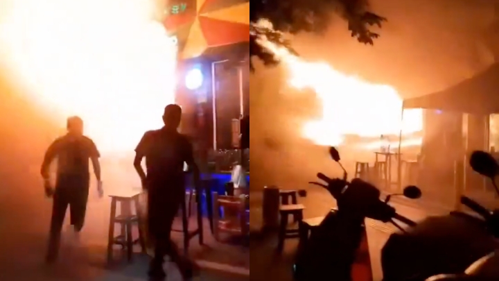 曼谷翟道翟區酒吧大火 至少27死 多人受傷。X影片截圖 曼谷翟道翟區酒吧大火 至少27死 多人受傷。X影片截圖