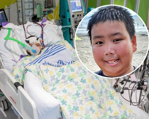 13歲少年阿峰患上罕見的擴張性心肌病變,致急性心衰竭。資料圖片