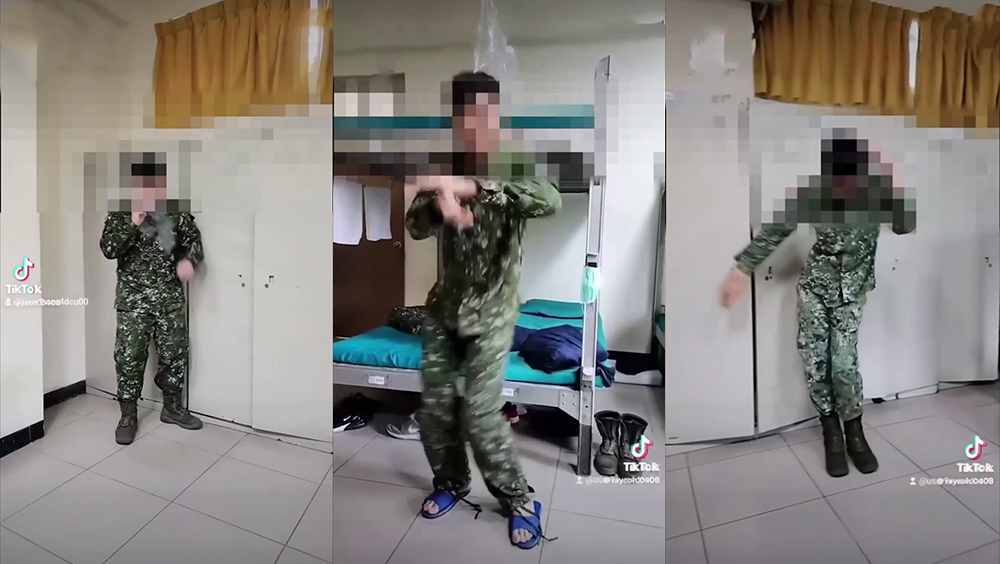 台士兵在營區及寢室抽電子煙跳舞拍片,並上傳抖音,全部被汰除。