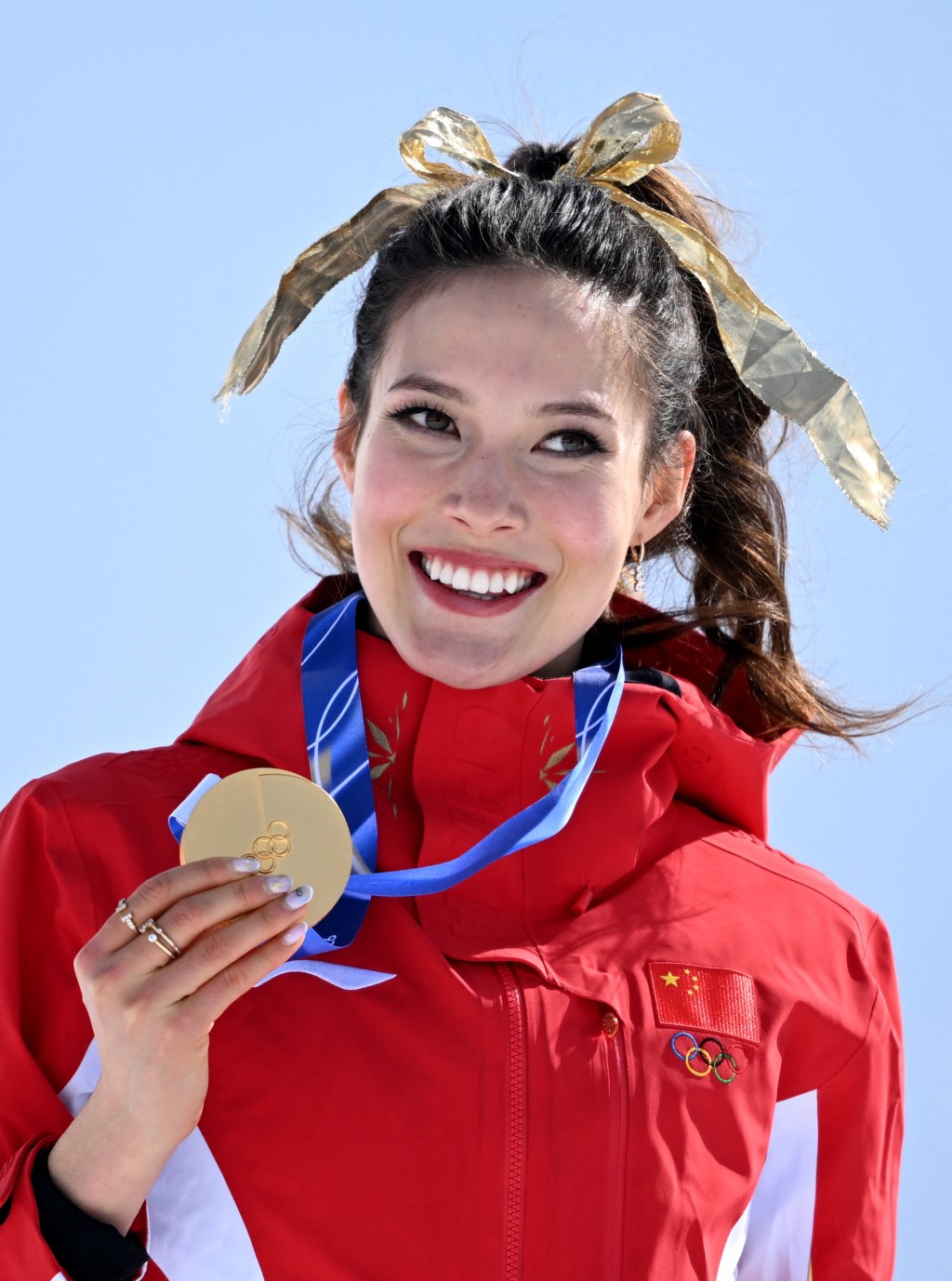 谷爱凌夺金。路透社