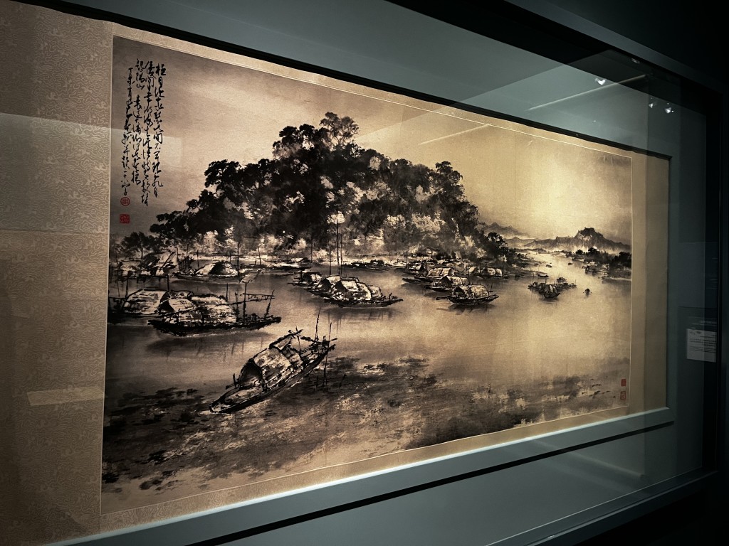 趙少昂亦有以香港風景為靈感作畫。圖為《香港大埔坳山水》