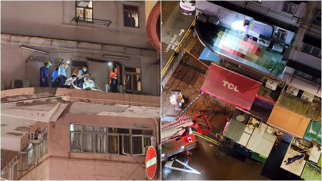 深水埗鴨寮街兩男墮斃 死因待查