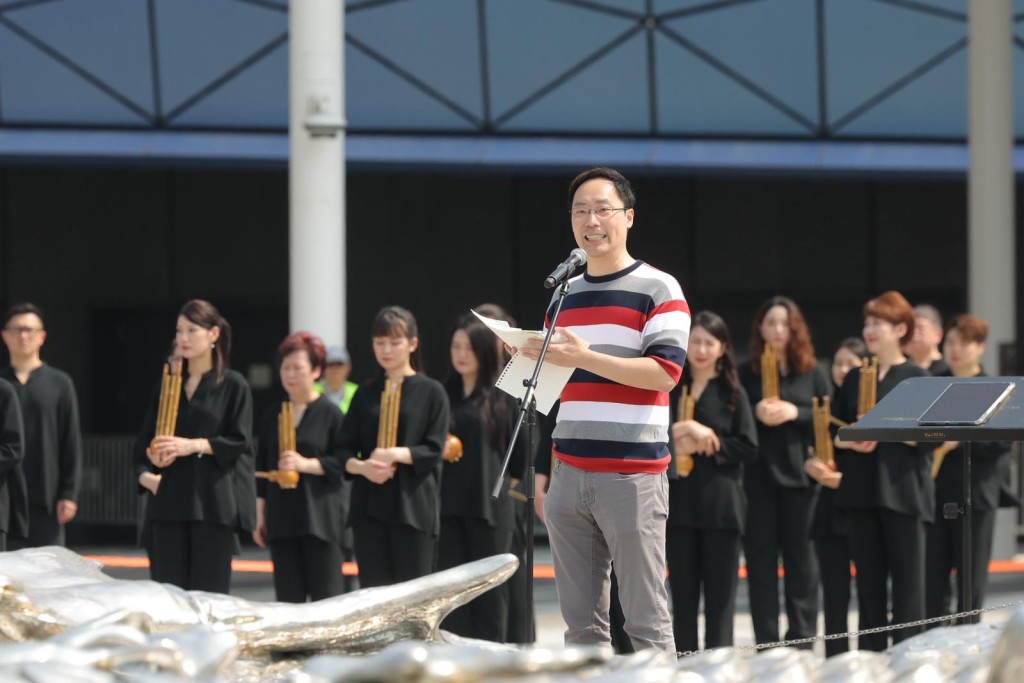 體育專員蔡健斌指園區啟用一年成績亮麗。香港中樂團供圖 體育專員蔡健斌指園區啟用一年成績亮麗。香港中樂團供圖