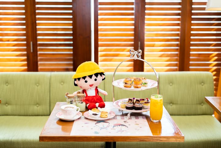 在酒店的咖啡廳可嘗到櫻桃小丸子主題下午茶。
