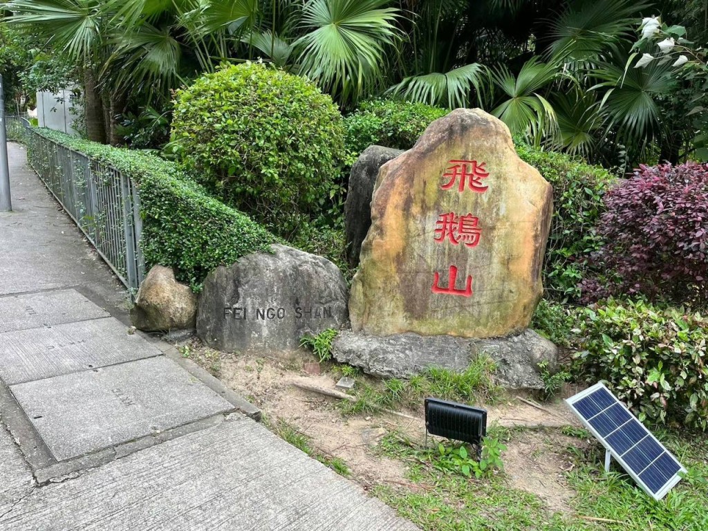 飛鵝山發生汽車衝落山事件。