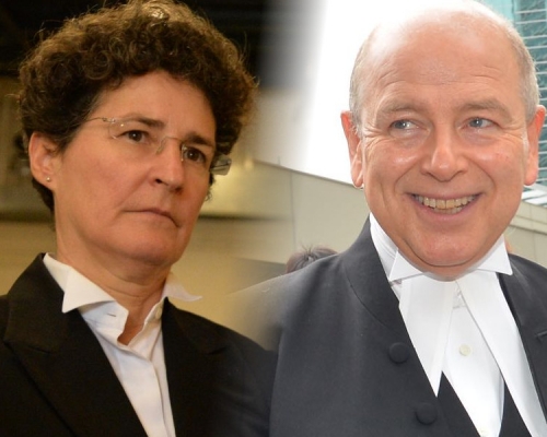 Perry（右）反駁Clare Montgomery說法，指陪審團能夠整體來審視證據。資料圖片