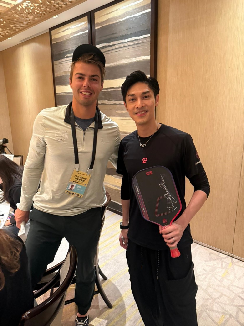 Kelvin跟匹克球世界一哥Ben Johns。