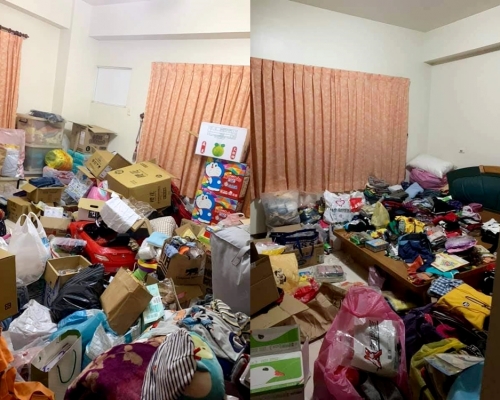 母瘋狂網購塞爆全屋，一對兄妹感崩潰。爆怨2公社FB圖片