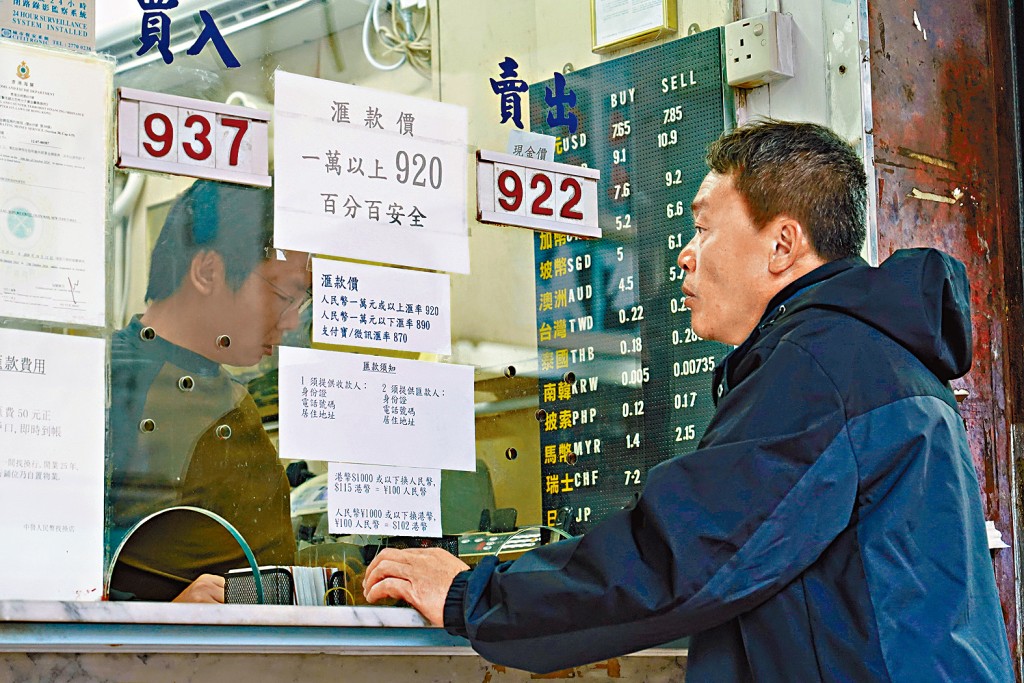 昨日在岸人民幣跌穿7.27,收報7.2706,大跌374點子。