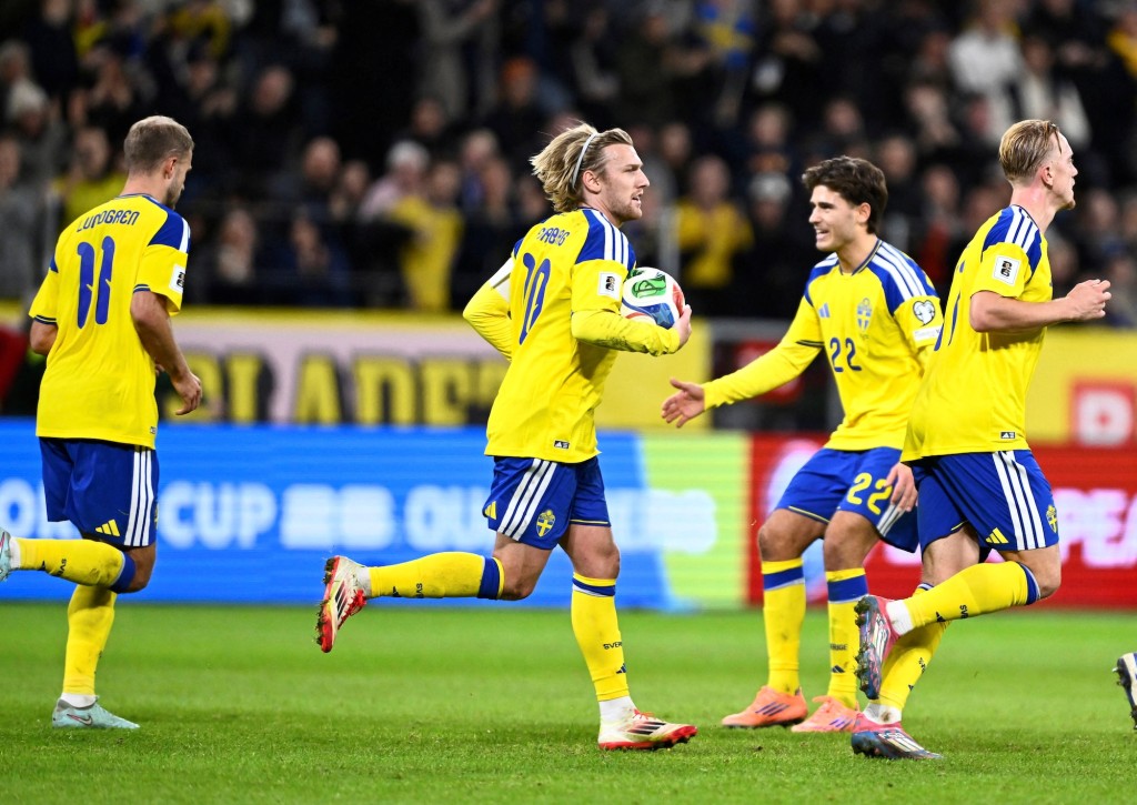 瑞典B組包尾，仍然因歐國聯成績取得附加賽參賽資格。路透社