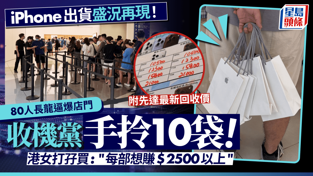直擊iPhone 18Pro街頭收機黨 vs 旺角先達回收價  「細機」僅賺$1  港女打孖買: 想賺$2500一部