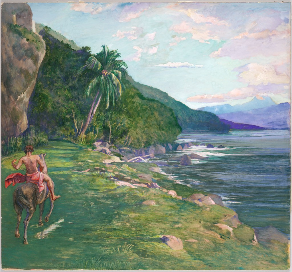 John La Farge《A Bridle Path in Tahiti》