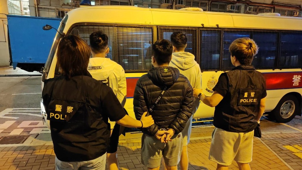 警方拘捕3名男子。警方提供圖片