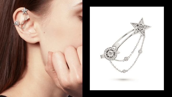 恍若流行Ear Cuff的Comète 1932單隻耳環設計，令香奈兒的珠寶更輕易吸引年輕的捧場客。（約$81,500）