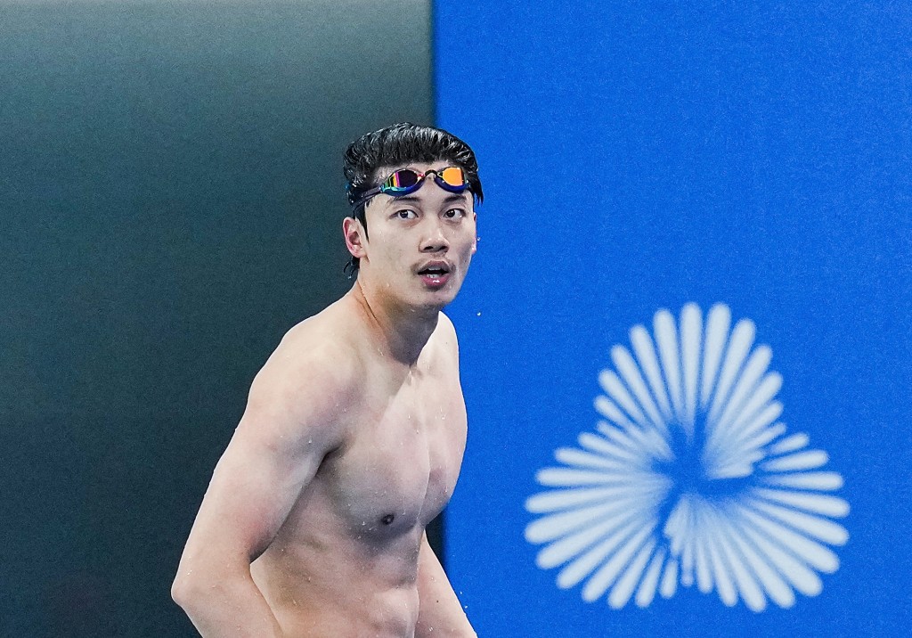 汪順助浙江隊斬獲男子4*100米接力冠軍。新華社