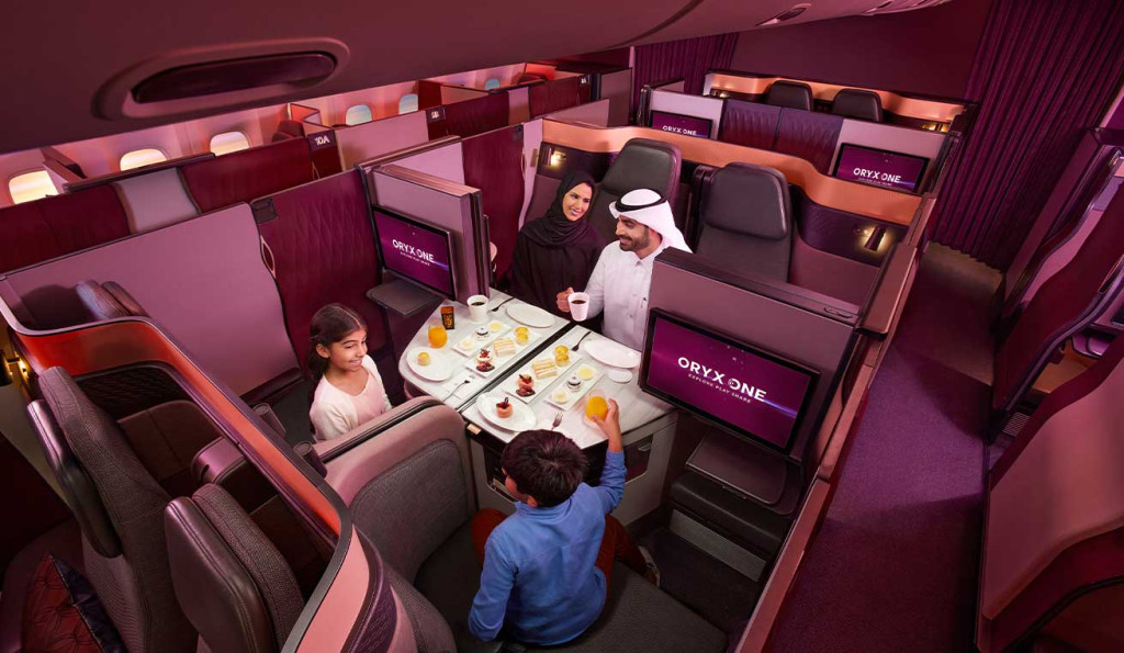 “Q-suite”规格媲美头等舱。Qatar Airways
