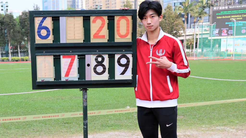 林銘夫跳出7米89,打破學界兼香港U20紀錄。陸永鴻攝